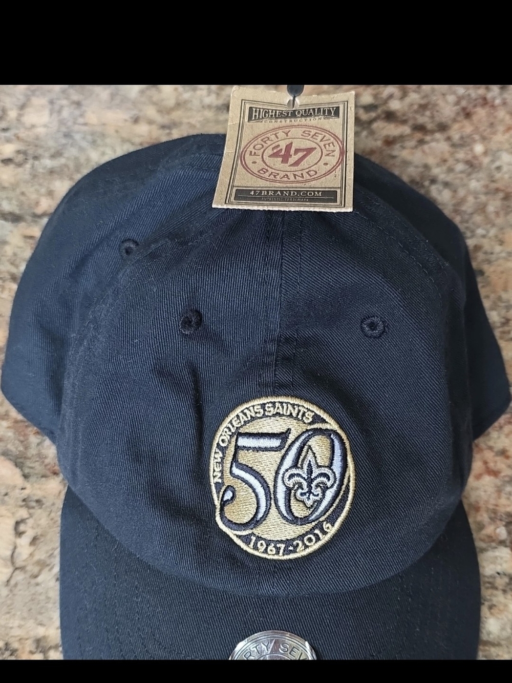 47 New Orleans Saints Navy 50th Anniversary Baseball Hat